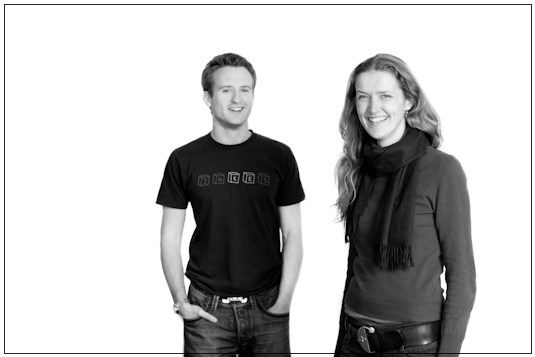 Tom and Emily, engagement portrait on white by Mat Smith Photography, West London