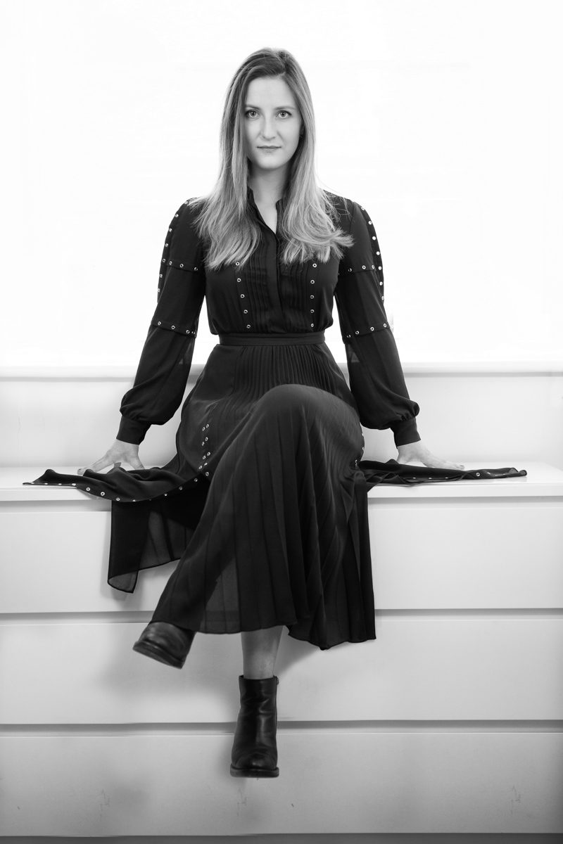 Nell Stevens, author of The Minutes, portrait by Mat Smith Photography, London