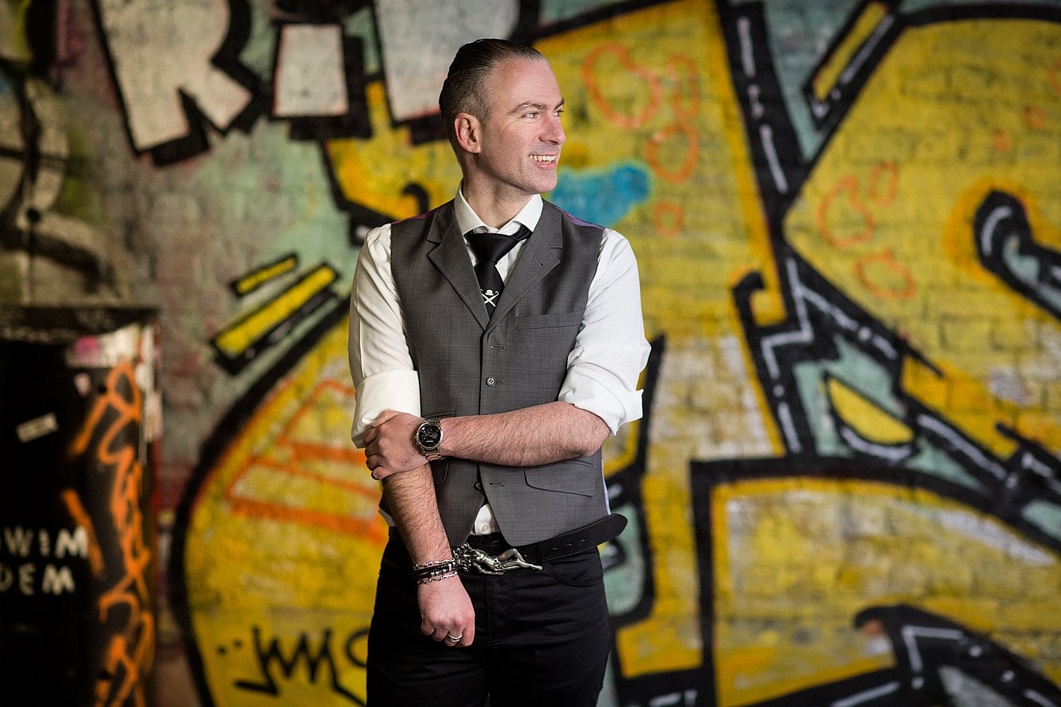 Graffiti Tunnel, London: An image from a lifestyle shoot with Graham