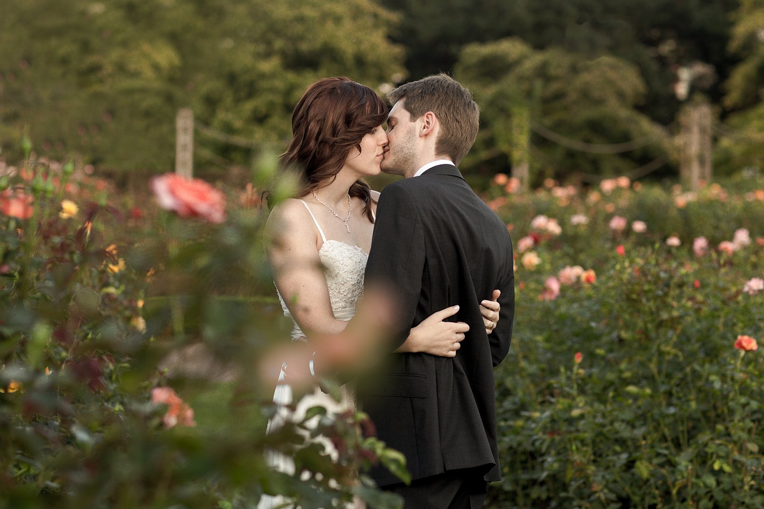 Jamie and Thomas: Lovers embrace in the Rose Garden, Regent's Park